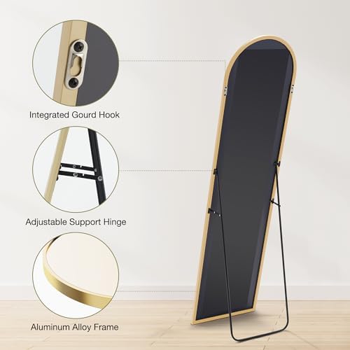 OLIXIS 56"x15.5" Arched Full Length Gold Mirror for Bedroom - Image 5