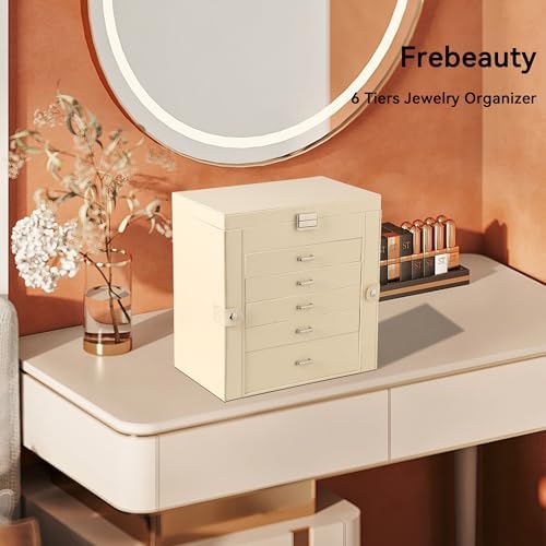 Frebeauty 6-Layer Jewelry Box for Women,Large Jewelry Organizer with Drawer - Image 2