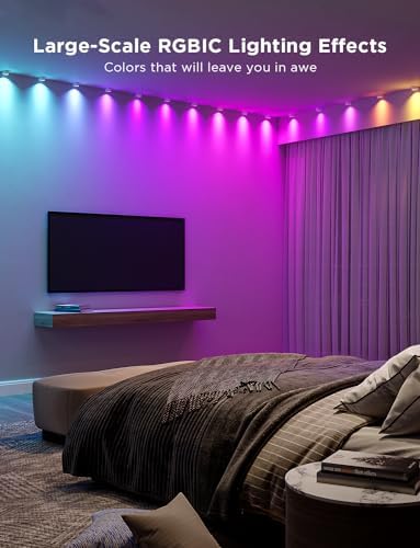 Govee Smart RGBIC String Downlights, 9.8ft with 15 LEDs, White - Image 2