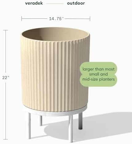 Veradek Demi Series Raised Planter - Round Planter with Stand - Image 2
