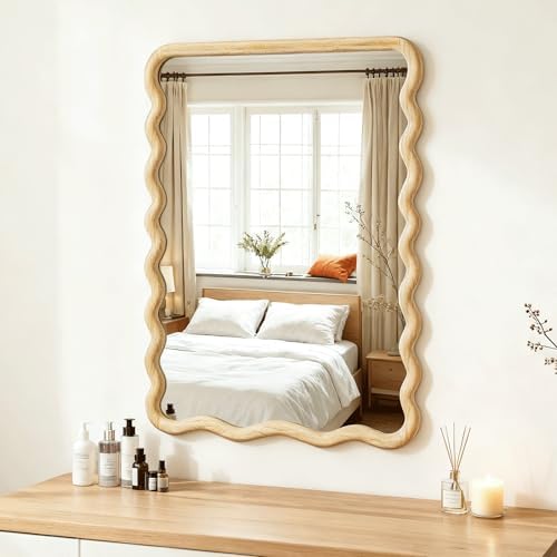 Wavy Mirror for Wall, 30"x20" Bathroom Vanity Mirror - Image 5