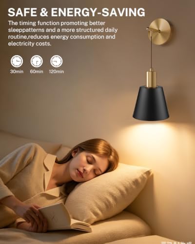 SAIMAND Battery Operated Wall Sconces Set of 2,Wireless Rechargeable Lights - Image 4