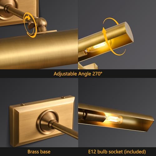 18 inch Brass Picture Light Hardwired Picture Light Library Light - Image 2