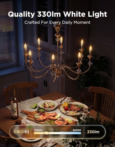 Govee E12 LED Candle Bulb, Smart Chandelier Light Bulbs for Living Room - Image 3