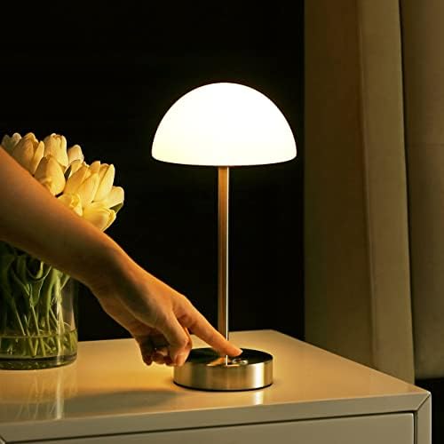 JONATHAN Y Xavier 12.5" Metal Cordless LED Table Lamp, Nickel - Image 3