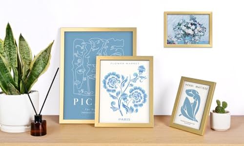 ANERZA 16 PCS Framed Blue Wall Art Decor, Matisse Wall Prints for Bedroom, Gallery Wall Frame Set, Minimalist Posters for Living Room Aesthetic, Collage Kit, Teen Girls Dorm Home Artwork - Image 5