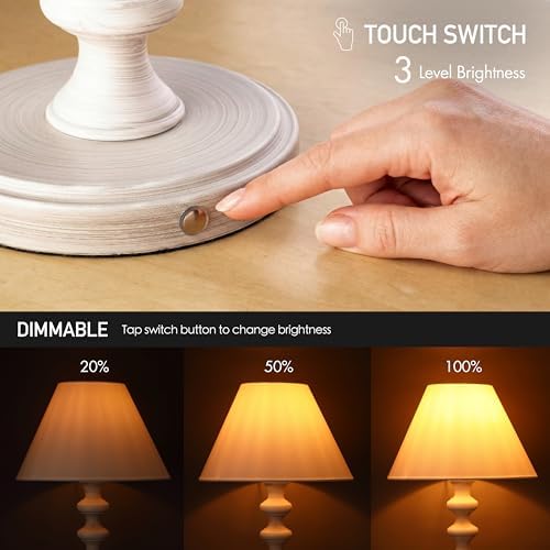 O'Bright Ember Rechargeable Table Lamp (Whitewashed_Baluster) - Image 2