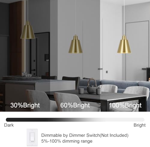 Black Pendant Light Kitchen Island, Hanging Kitchen Lights, 3-Pack - Image 4