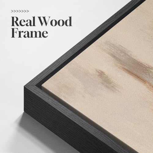 Extra Large Framed Neutral Abstract Wall Art for Living Room Decor, 48x48 - Image 3