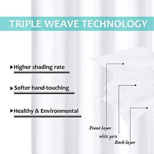 NICETOWN Pure White Blackout Curtains for Kitchen 46" w x 54" L 2 Panels - Image 6