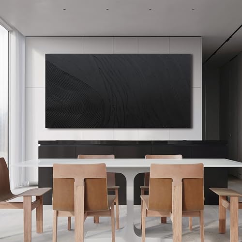 Canvas Wall Art Decor Large Artwork Modern Black Wall Art Black Silence Wall Art Painting Decorations Canvas Art Wall Decor Wall Art Prints for Room Living Room Bedroom Office Decor 29"X58" - Image 4