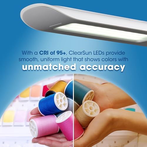 OttLite Dimmable LED Task Lamp, Portable with Carry Handle, White - Image 6