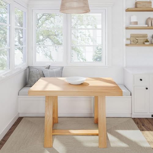 Plank+Beam Classic 48 Inch Dining Table, Rectangular, Blonde Wirebrush - Image 3