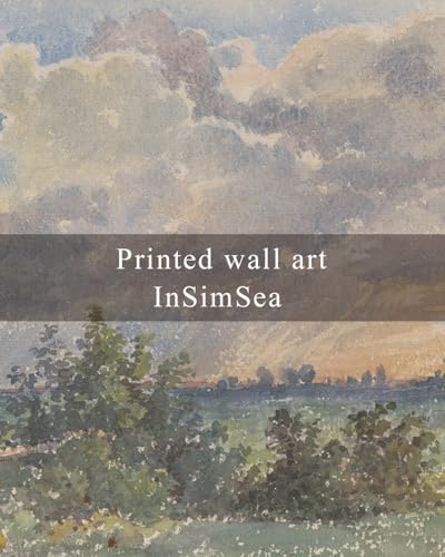 InSimSea Framed Canvas Wall Art, Vintage Landscape Art for Living Room Hallway Shelf, 10x8in,English Countryside Watercolor Painting, Rustic Farmhouse Cozy Cottage Mid Century Small Decor - Image 5