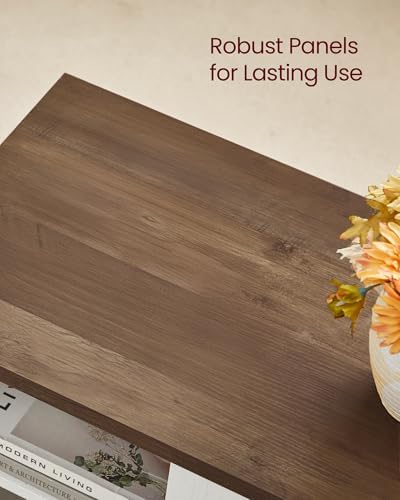 VASAGLE Farmhouse TV Stand for 65'' TV, Media Console, Sliding Barn Doors - Image 4