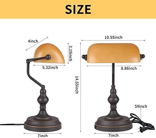 Banker Desk Lamp, Oil Rubbed Bronze Banker's Lamp - Image 5