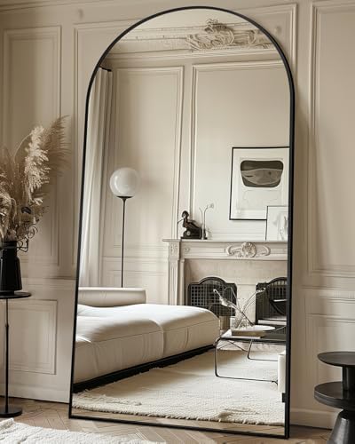 81"x41" Arched Full Length Mirror with Stand,Full Body Floor Mirror - Image 3