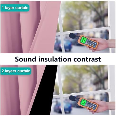 NICETOWN 100% Blackout Curtains with Black Liners, Thermal Insulated Full Blackout 2-Layer Lined Drapes, Energy Efficiency Window Draperies for Bedroom (Crystal Pink, 2 Panels, 52-inch W by 63-inch L) - Image 4