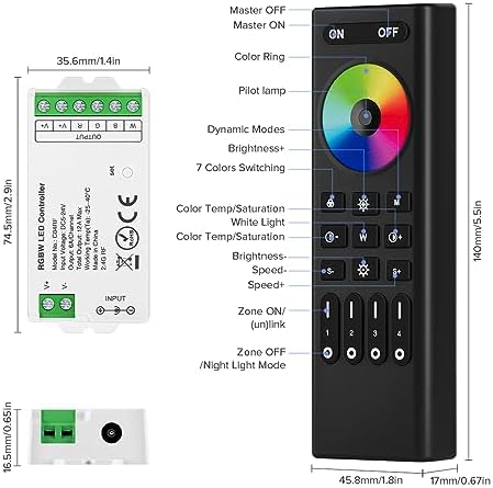 BTF-LIGHTING 2.4GHz Wireless Remote RC03RFB &4PCS C04RF Tuya Controller Kit - Image 5