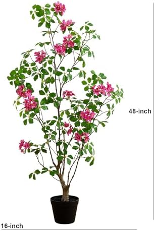 Nearly Natural 4 ft Artificial Dogwood Tree with Pot for Indoor Room Decor - Image 2