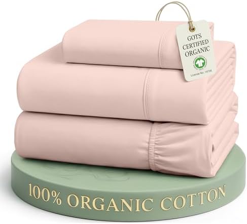 LANE LINEN Twin XL Sheet Set 100% Organic Cotton Percale Soft - Sepia Rose by LaneLinen