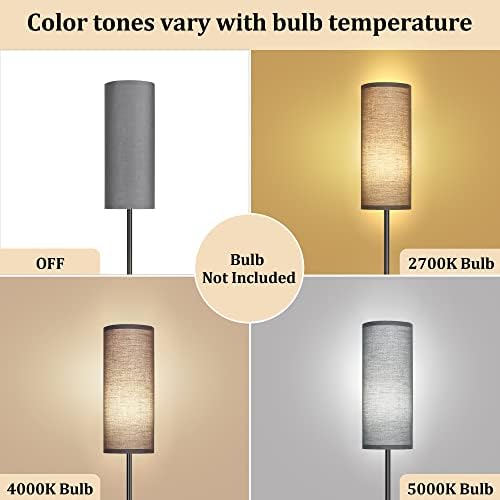 PARTPHONER Floor Lamp for Living Room, Modern Standing Lamps with Lampshade, Minimalist Tall Lamp with Foot Switch for Living Room, Bedroom, Kids Room, Office(Bulb Not Included) - Image 6