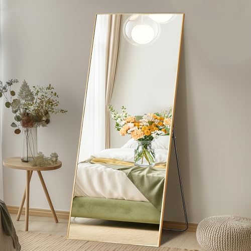 DUMOS 21"x56" Full Length Mirror with Stand, Full Body Floor Mirror - Image 2