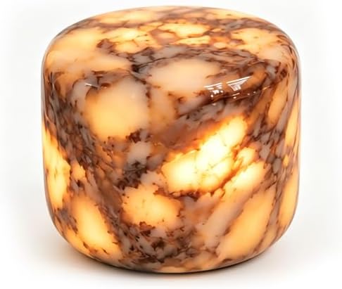 Marble Night Light, Touch Control Rechargeable Table Lamp, 3‑Way Dimmable Cordless LED Bedside Lamp, USB‑C Charging Natural Stone Decor Lamp for Bedroom Desk Shelf, Home Gift by CDIWIDH