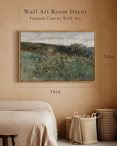InSimSea Framed Canvas Wall Art Vintage Decor, Rustic Classical Paintings for Wall Decorations, Large Prints Artwork, Living Room Home Kitchen Farmhouse Bathroom Decor, 24"x36" - Image 4