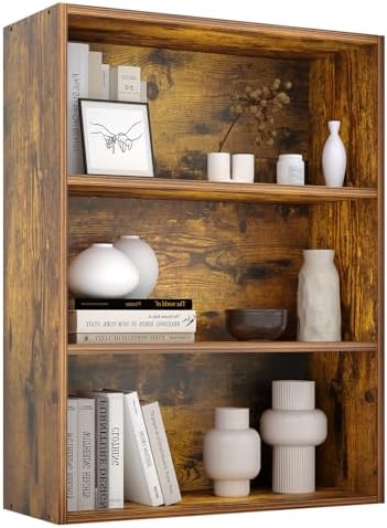 Sweetcrispy 3 Shelf Bookcase Open Display Bookshelf Storage Organizer by Sweetcrispy