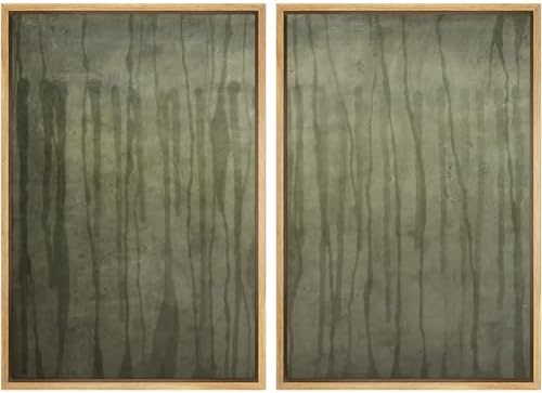 SIGNWIN Framed Wall Art Print Set Muted Green Abstract Forest Photography Modern Art Rustic Relax/Calm Multicolor for Living Room, Bedroom, Office - 16"" x24 x2 NATURAL by SIGNWIN