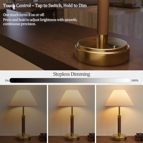 Cordless Rechargeable Table Lamp with 4000mAh Battery, Bedside Lamp, 2 Pack - Image 3