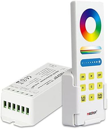 MiBoxer FUT043A+ 3-in-1 RGB & RGBW & RGB+CCT LED Controller Kit with 2.4GHz Wireless Remote Control, DC 12-24V, 16 Million Colors, Dimmable, Easy Mode Switching by SLLHUT