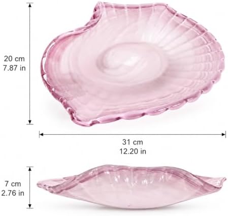 Hand Blown Glass Bowl Decorative Dish Fruit Bowl Home Decor - Image 5