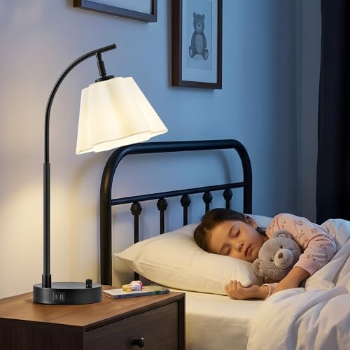 Table Lamps Set of 2, Stepless Dimmable Bedside Lamps with USB A&C Ports - Image 6