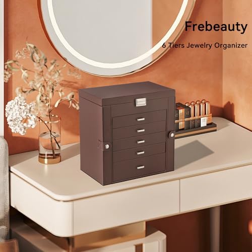 Frebeauty 6-Layer Jewelry Box for Women,Large Jewelry Organizer with Drawer - Image 2