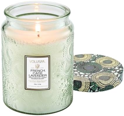 Voluspa French Cade Lavender Large Scented Candle Jar 18 Oz, 100 Hr Burn by Unknown