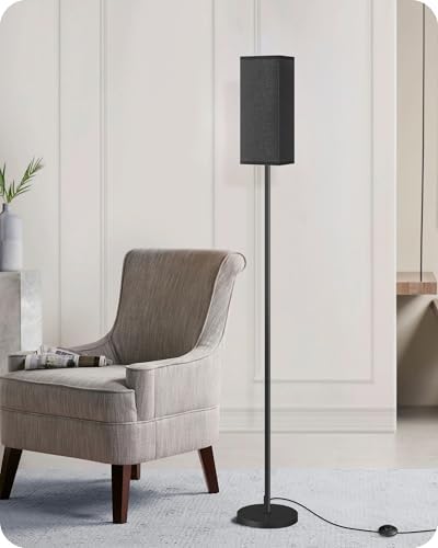 Floor Lamp, Pole Lamp with Foot Switch, Modern Standing Lamp Shade, Minimalist Freestanding Lamp (Bulb Not Included), for Living Room, Bedroom Office ETL Listed, Black B07LD05 - Image 5