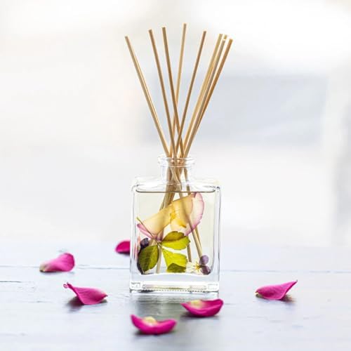 Rosy Rings Botanical Reed Diffuser 4oz - Lasts 4-6 Months Aromatherapy Notes of Amber, Cedarwood, Oud, Rose, & Red Peony Long Lasting Floral Luxurious Home Fragrance Decor Gifts (Blushing Rosewood) - Image 6