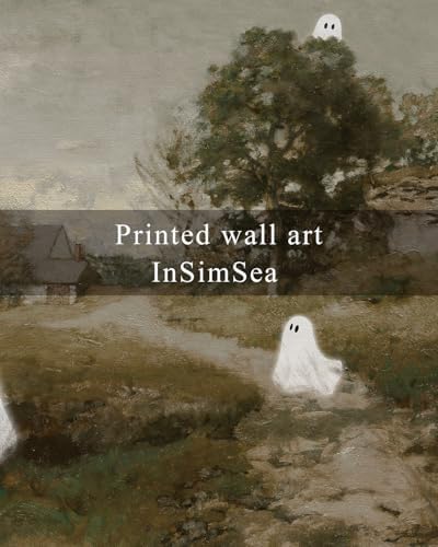 InSimSea Vintage Halloween Ghosts Wall Art Decor, Small Framed Canvas Art - Image 7