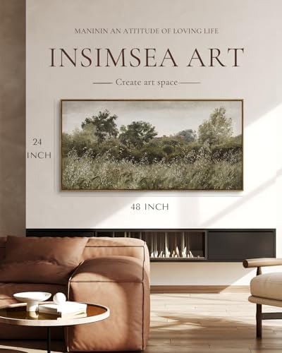 InSimSea Extra Large Framed Vintage Wall Art, Rustic Landscape,48x24in - Image 3