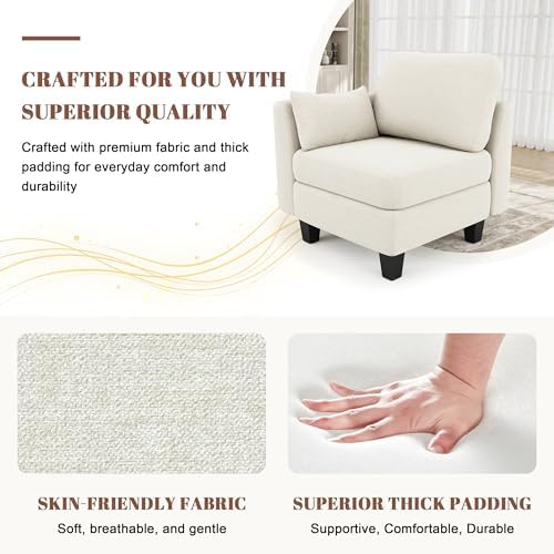 Sectional Sleeper Sofa 6 Seaters Modular Sleeper Sofa Couch - Image 6