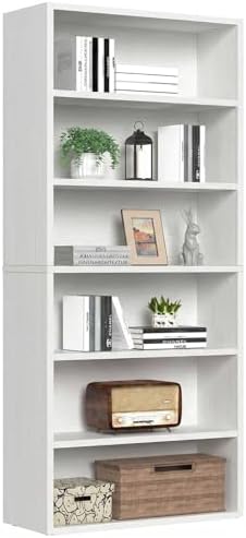 Sweetcrispy 6 Shelf Bookcase Open Display Bookshelf Storage Organizer by Sweetcrispy