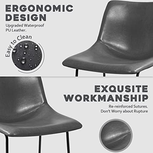 Waleaf 30 Inch Counter Height Bar Stools Set of 2, Faux Leather Bar Chairs - Image 4