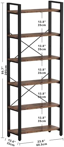 IRONCK Bookshelf 6-Tier Ladder Shelf 110lbs Display Shelf - Image 3