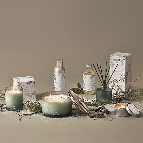 Thymes Petite Oil Reed Diffuser Set – Includes Reed Diffuser Sticks, Fragrance Oil, & Glass Bottle – Luxury Home Decor – Holiday Decor – Winter Scents – Sage-Green (Highland Frost, 4 fl oz) - Image 7