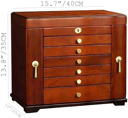 Solid Wood Jewelry Box, 9-Layer Large Jewelry Organizer for Women - Image 3