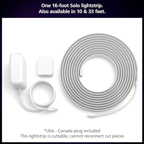 Philips Hue Indoor 16 Ft Smart LED Solo lightstrip Base Kit - Control with Hue App - Compatible with Alexa, Google Assistant and Apple HomeKit| (Pack of 4) - Image 2