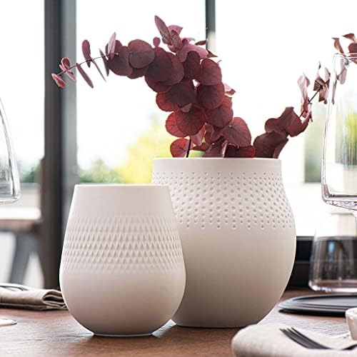 Villeroy & Boch Collier Blanc Small Vase : Carre, 5 in, Premium Porcelain, White - Image 2
