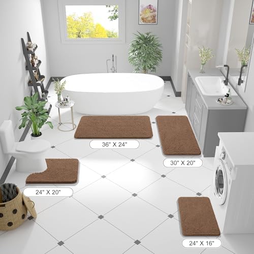 OLANLY Bathroom Rugs 30x20, Extra Soft Absorbent Chenille Bath Rugs - Image 2